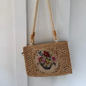 crossstitch vintage bag